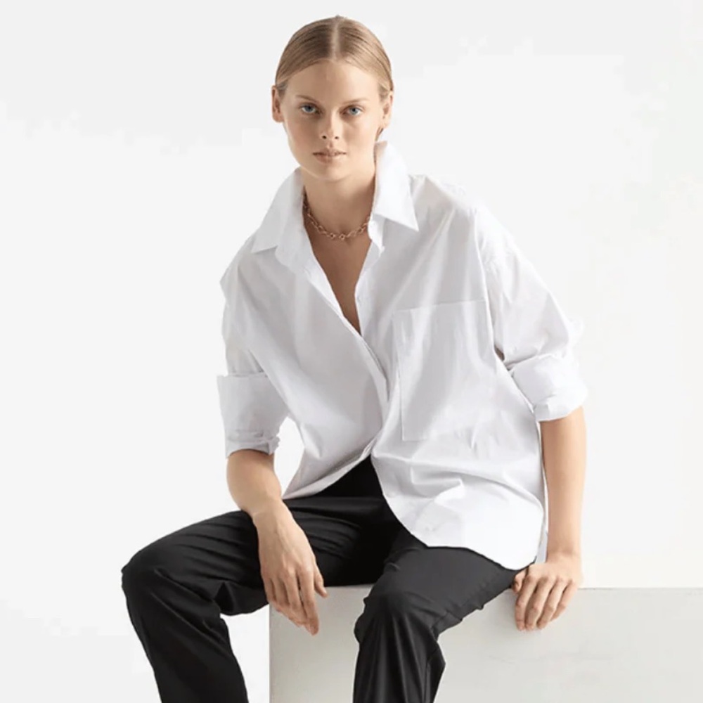 Mela Purdie Relaxed Pocket Shirt White 8101